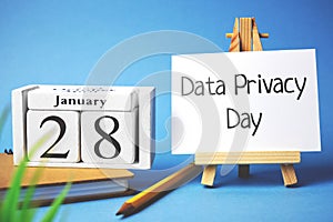 Data Privacy Day of winter month calendar january