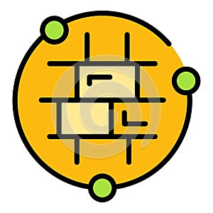 Data privacy icon vector flat