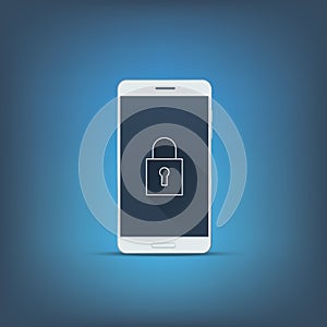 Data privacy and mobile phone security concept