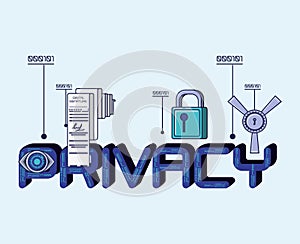 Data privacy set icons