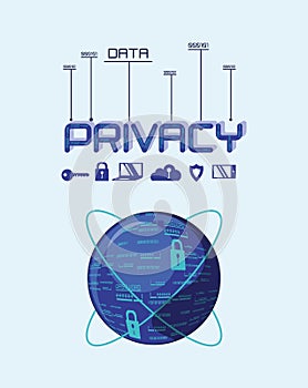 Data privacy set icons