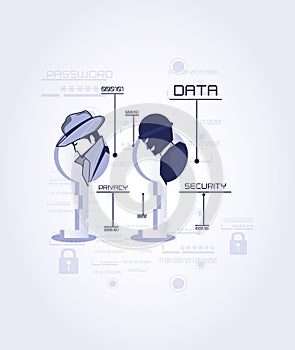 Data privacy set icons