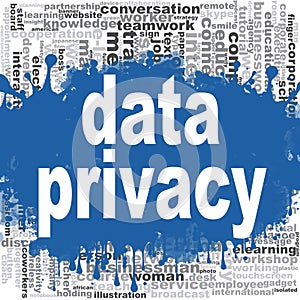 Data privacy word cloud