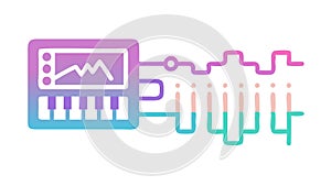 Data Processing and Analytics Charts, vector design Generative AI