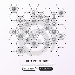 Data processing concept in honeycombs