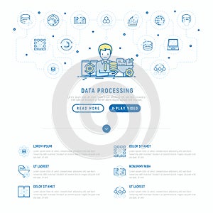 Data processing: smm manager analyzes data