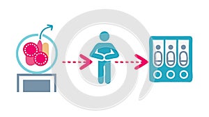 Data Processing and Information Flow, Digital Analytics Computing vector design Generative AI