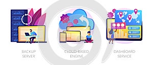 Data processing and recovery vector concept metaphors