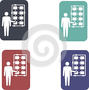 Data Processing Workflow Icon Set