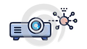 Data Projection: Information Display Visual Analytics, vector design Generative AI