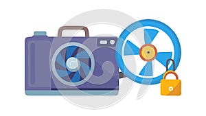 Data Protection & Creative Media Security Icon, vector design Generative AI