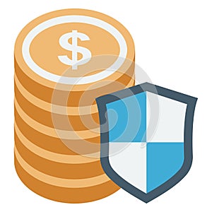 Data protection, data safety Color Vector icon which can easily modify or edit
