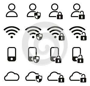 Data Protection & Data Security Icons