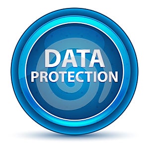 Data Protection Eyeball Blue Round Button