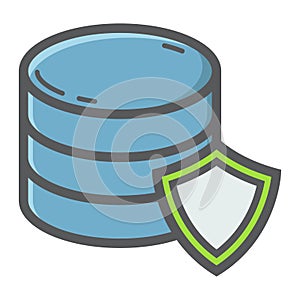 Data protection filled outline icon, seo