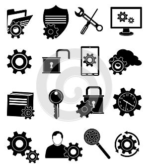 Data protection icons set