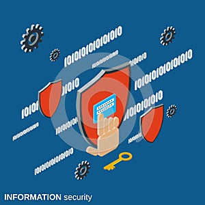 Data protection, information security vector concept