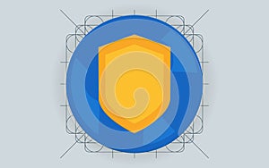 Data protection, internet security flat illustration concepts.