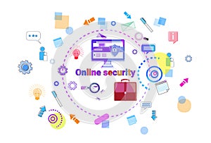 Data Protection Online Secutiry Concept Protection Banner
