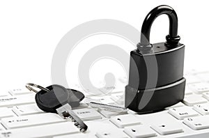 Data protection padlock keyboard