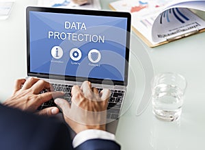 Data Protection Privacy Networking Concept