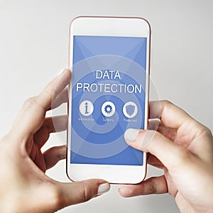 Data Protection Privacy Networking Concept