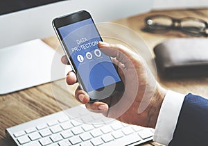 Data Protection Privacy Networking Concept