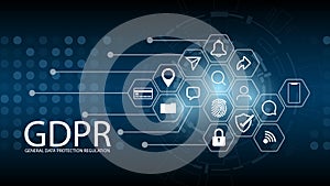 Data Protection Regulation GDPR. Cyber security and privacy