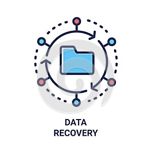 Data Recovery - modern vector line design single icon.