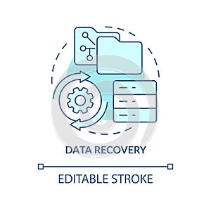 Data recovery turquoise concept icon