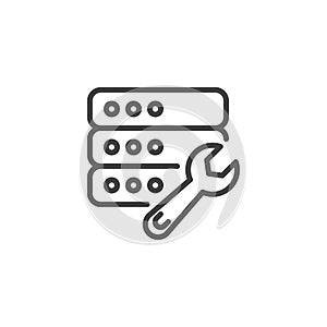 Data repair line icon