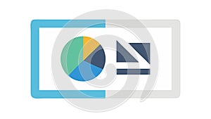 Data Report Dashboard with Pie Chart & Bar Graph, vector design Generative AI