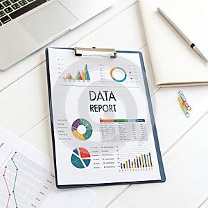 Data Report isolated on white background