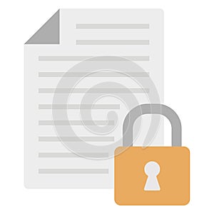 Data safety, file security Color Vector icon which can easily modify or edit