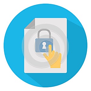 Data safety, file security Color Vector icon which can easily modify or edit