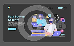 Data Science. Flat Vector Illustration