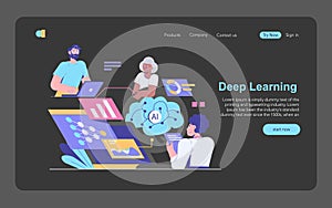 Data Science. Flat Vector Illustration