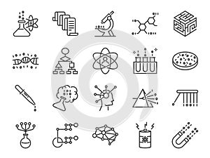 Data science icon set. Included the icons as user algorithm, big data, procedure, science, test, raw data, sorted, solution and mo photo