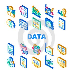 Data Science Innovate Technology Icons Set Vector