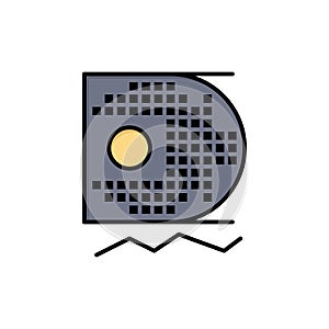 Data, Science, Data Science, Mining  Flat Color Icon. Vector icon banner Template