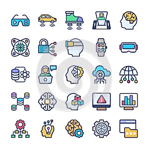 Data Science Technology Flat Vectors Pack