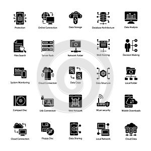 Data Science glyph Icons