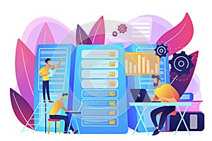 Big data job concept vector illustration.