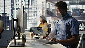 Data scientist developing and maintaining machine learning APIs photo