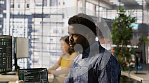 Data scientist developing and maintaining machine learning APIs photo