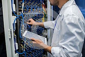 Data Scientist Working with Servers