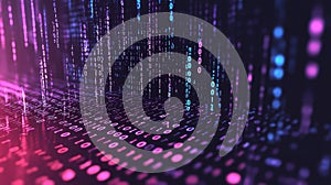 data scrolling binary code