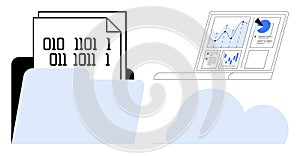 Data Management Concept with Digital Folder and Analytics Dashboard in a Cloud Setting