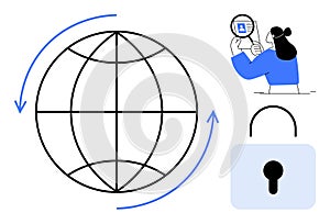 Global Data Security Concept with Identity Verification, Secure Communication, and Cybersecurity