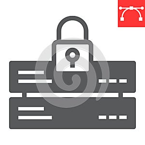 Data security glyph icon